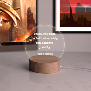 Personalised Motivational Quote Mini Desk Lamp, 5 of 9