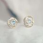 Handmade Delicate Moonstone Stud Earrings, thumbnail 1 of 8