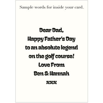 'Par'vellous Father's Day Golf Card + Four Bamboo Tees, 2 of 2