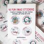 Cute Xmas Sticker Pack For Cards, Parcels, Gift Wrap, thumbnail 1 of 7