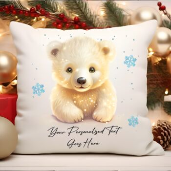 Personalised Cute Christmas Characters Gift Cushion, 6 of 6