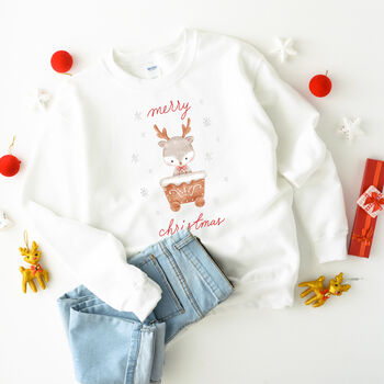 Merry Christmas Jumper Sweatshirt For Adult Child, 6 of 6