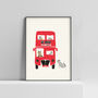 London Bus Cat Print, thumbnail 3 of 5