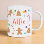 Personalised Gingerbread Pattern Plastic Mug, thumbnail 2 of 4