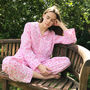 Block Printed Pyjamas Pink Bud, thumbnail 1 of 4