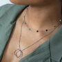 Duo Hoop Dot Necklace, thumbnail 4 of 8