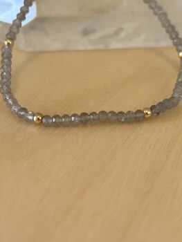 Labradorite Bracelet 22ct Gold Vermeil, 6 of 9