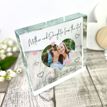 Personalised Mother And Daughter/Son Photo Crystal Token, 4 of 7