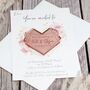 Geometric Floral Heart Wedding Invitation Magnet, thumbnail 3 of 9