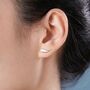 Tiny Whale Stud Earrings In Sterling Silver, thumbnail 6 of 11
