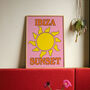 Ibiza Sunset Print, thumbnail 1 of 2