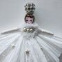 Diamante Crown Spun Cotton Christmas Decoration, thumbnail 2 of 7