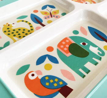 Children's Wild Wonders Design Melamine Food Tray, 4 of 6