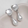 Sterling Silver Rain Droplet Studs, thumbnail 3 of 6