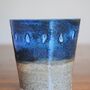 Stoneware Mug Tumbler Turquoise Or Navy Blue, thumbnail 5 of 8