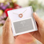 Rose Gold Plated 40th Birthday Rings Necklace, thumbnail 1 of 4