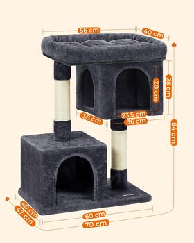Cat Tree Playhouse Large Cat Perch Cave Scratching Post, 8 of 12