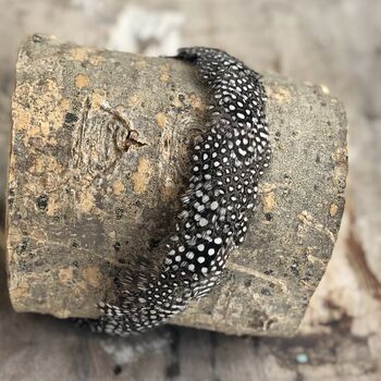 Spotty Guinea Fowl Feather Hair Band, 10 of 10