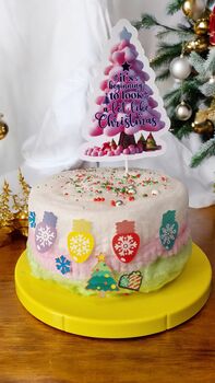 Christmas Cake, Cotton Candy Floss Cake. Festive Celebration, 9 of 9