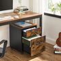 Industrial Brown File Cabinet With Two Drawers, thumbnail 1 of 7