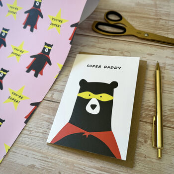 Super Daddy Bear, A6 Father's Day Card, 3 of 7
