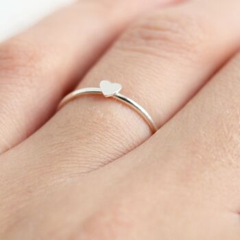Sterling Silver Heart Ring, 4 of 5