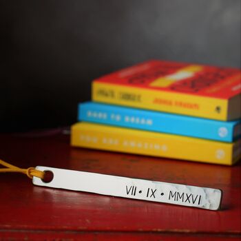 Personalised 11th Anniversary Steel Metal Bookmark, 8 of 10