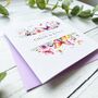 Personalised Wedding Card: Floral Butterly Design Handmade, thumbnail 2 of 10