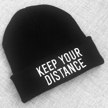 Keep Your Distance Beanie Hat, 6 of 6