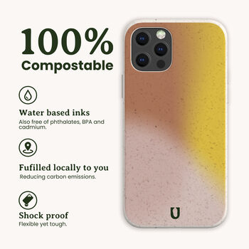 Brown Aura Gradient Eco Phone Case, 3 of 5