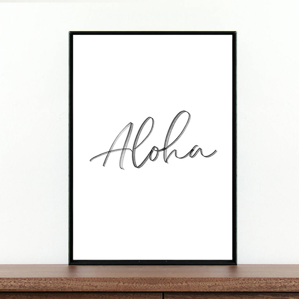 Greetings Print 'Aloha', 1 of 2