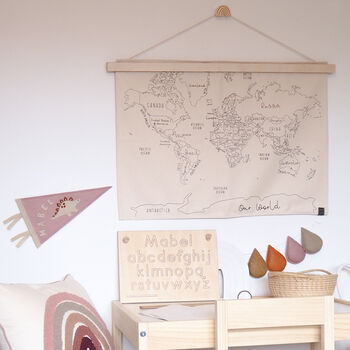 Small World Map Wall Hanging, 2 of 7