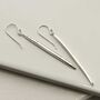 Sterling Silver Icicle Earrings, thumbnail 3 of 8