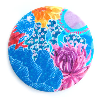 Isla Silk Covered Compact Mirror, 3 of 3