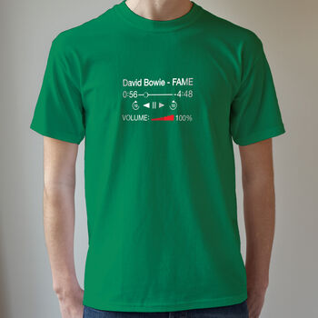 Personalised Favourite Song Download T Shirt, 5 of 7