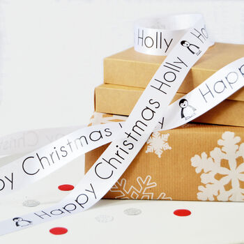 Kid's Christmas 25mm Personalised Printed Ribbon, 2 of 9