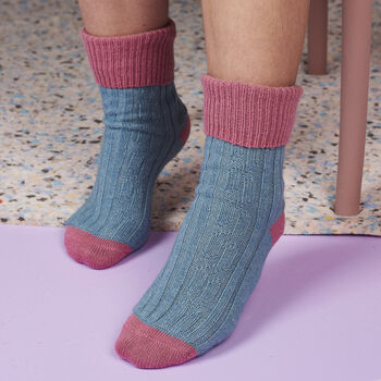 Cashmere Blend Slouch Socks, 2 of 12