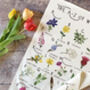 A Z Of Wildflowers Tea Towel, thumbnail 3 of 5
