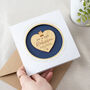 Gold 50th Anniversary Hanging Heart Keepsake Card, thumbnail 2 of 4