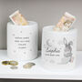 Personalised Baby Bunny Ceramic Money Box, thumbnail 1 of 4