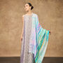 100% Mulberry Silk Scarf – Light Green And Rainbow In Gift Box, thumbnail 1 of 8