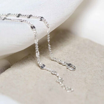 Sterling Silver Shimmer Chain Bracelet, 5 of 6