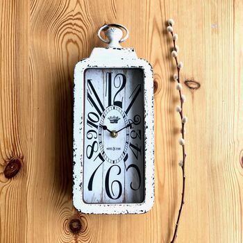 Rectangle White Wall Clock, 4 of 4