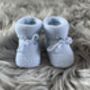 Light Blue Knitted Baby Booties, thumbnail 1 of 7