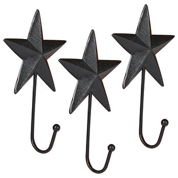 Set Of Three Star Wall Hooks, 2 of 4