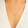 Silver, Rose Or Gold Personalised Bar Necklace, thumbnail 1 of 8