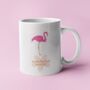 Flamingo Bird Personalised Gift Mug, thumbnail 3 of 3