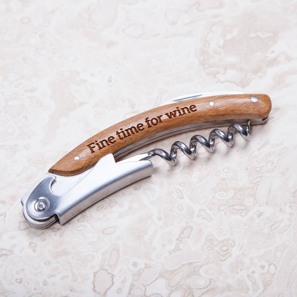 Personalised Waiters Friend Corkscrew By British and Bespoke