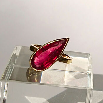 18ct Tilted Rubellite Ring, 5 of 6
