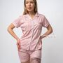 Pink Stripe Soft Cotton Night Suit Shorts Pyjama Set, thumbnail 1 of 7